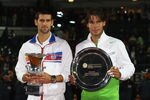 ROME, ITALY - MAY 15:  Novak Djokovic of Serbia holds the trophy after his victory in the final against Rafael Nadal of Spain during day eight of the Internazoinali BNL D'Italia at the Foro Italico Tennis Centre on May 15, 2011 in Rome, Italy.  (Photo by Clive Brunskill/Getty Images)
