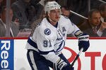 PHILADELPHIA, PA - MARCH 26:  Steven Stamkos #91 of the Tampa Bay Lightning skates against the Philadelphia Flyers at the Wells Fargo Center on March 26, 2012 in Philadelphia, Pennsylvania. The Lightning defeated the Flyers 5-3.  (Photo by Bruce Bennett/Getty Images)