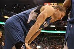 PHOENIX, AZ - MARCH 12:  Luke Ridnour #13 of the Minnesota Timberwolves reacts after a collision during the NBA game against the Phoenix Suns at US Airways Center on March 12, 2012 in Phoenix, Arizona. The Timberwolves defeated the Suns 127-124.  NOTE TO USER: User expressly acknowledges and agrees that, by downloading and or using this photograph, User is consenting to the terms and conditions of the Getty Images License Agreement.  (Photo by Christian Petersen/Getty Images)