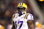 OXFORD, MS - NOVEMBER 19: Morris Claiborne #17 of the LSU Tigers looks on against the Ole Miss Rebels on November 19, 2011 at Vaught-Hemingway Stadium in Oxford, Mississippi. LSU beat Mississippi 52-3. (Photo by Joe Murphy/Getty Images)