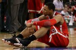 NEW ORLEANS, LA - MARCH 31:  Jared Sullinger #0 of the Ohio State Buckeyes reacts after the Buckeyes lose to the Kansas Jayhawks 64-62 during the National Semifinal game of the 2012 NCAA Division I Men's Basketball Championship at the Mercedes-Benz Superdome on March 31, 2012 in New Orleans, Louisiana.  (Photo by Jeff Gross/Getty Images)