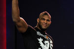 LAS VEGAS, NV - JANUARY 10:  UFC fighter Alistair 'The Reem' Overeem speaks during a presentation by Qualcomm at the 2012 International Consumer Electronics Show at The Venetian on January 10, 2012 in Las Vegas, Nevada. CES, the world's largest annual consumer technology trade show, runs through January 13 and is expected to feature 2,700 exhibitors showing off their latest products and services to about 140,000 attendees.  (Photo by Kevork Djansezian/Getty Images)