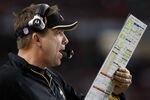 ATLANTA, GA - DECEMBER 27:  Head coach Sean Payton of the New Orleans Saints calls a play during the second half during the game against the Atlanta Falcons at the Georgia Dome on December 27, 2010 in Atlanta, Georgia.  (Photo by Scott Halleran/Getty Images)