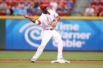 CINCINNATI, OH - SEPTEMBER 14:  Brandon Phillips #4 of the Cincinnati Reds throws the ball to first base during the game against the Chicago Cubs at Great American Ball Park on September 14, 2011 in Cincinnati, Ohio.  (Photo by Andy Lyons/Getty Images)