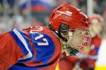 CALGARY, CANADA - JANUARY 5:  Mikhail Grigorenko #17 of Team Russia waits for a face-off during the 2012 World Junior Hockey Championship Gold Medal game against Team Sweden at the Scotiabank Saddledome on January 5, 2012 in Calgary, Alberta, Canada.  Team Sweden defeated Team Russia 1-0 in overtime.  (Photo by Richard Wolowicz/Getty Images)