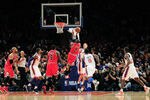 NEW YORK, NY - APRIL 08: C.J. Watson #7 of the Chicago Bulls shoots over Steve Novak #16 of the New York Knicks at Madison Square Garden on April 8, 2012 in New York City. NOTE TO USER: User expressly acknowledges and agrees that, by downloading and/or using this Photograph, user is consenting to the terms and conditions of the Getty Images License Agreement.  (Photo by Chris Trotman/Getty Images)