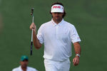 AUGUSTA, GA - APRIL 08:  Bubba Watson of the United States walks onto the 10th green on the second playoff  hole on his way to winning the 2012 Masters Tournament by one stroke at Augusta National Golf Club on April 8, 2012 in Augusta, Georgia.  (Photo by David Cannon/Getty Images)