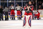 NEW YORK, NY - APRIL 07: Henrik Lundqvist #30 of the New York Rangers applauds the crowd after the loss to the Washington Capitals at Madison Square Garden on April 7, 2012 in New York City.  (Photo by Nick Laham/Getty Images)