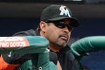 PHILADELPHIA, PA - APRIL 09: Manager Ozzie Guillen of the Miami Marlins watches the game against the Philadelphia Phillies at Citizens Bank Park on April 9, 2012 in Philadelphia, Pennsylvania. (Photo by Drew Hallowell/Getty Images)