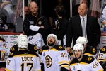 VANCOUVER, BC - JUNE 15:  Head coach Claude Julien (Top Right) of the Boston Bruins looks on from the bench during Game Seven against the Vancouver Canucks in the 2011 NHL Stanley Cup Final at Rogers Arena on June 15, 2011 in Vancouver, British Columbia, Canada.  (Photo by Rich Lam/Getty Images)