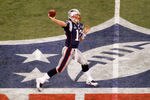 INDIANAPOLIS, IN - FEBRUARY 05:  Tom Brady #12 of the New England Patriots throws a pass against the New York Giants during Super Bowl XLVI at Lucas Oil Stadium on February 5, 2012 in Indianapolis, Indiana. The Giants won 21-17. (Photo by Gregory Shamus/Getty Images)