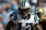 CHARLOTTE, NC - OCTOBER 09:   Legedu Naanee #17 of the Carolina Panthers during their game at Bank of America Stadium on October 9, 2011 in Charlotte, North Carolina.  (Photo by Streeter Lecka/Getty Images)