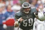 10 Nov 1996:  Linebacker Mike Mamula of the Philadelphia Eagles runs down the field during a game against the Buffalo Bills at Veterans Stadium in Philadelphia, Pennsylvania.  The Bills won the game 24-17. Mandatory Credit: Rick Stewart  /Allsport