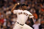 SAN FRANCISCO, CA - AUGUST 24:  Santiago Casilla #46 of the San Francisco Giants pitches against the San Diego Padres at AT&T Park on August 24, 2011 in San Francisco, California.  (Photo by Ezra Shaw/Getty Images)
