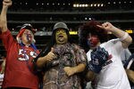 HOUSTON, TX - JANUARY 07:  Fans of the Houston Texans support their team against the Cincinnati Bengals during their 2012 AFC Wild Card Playoff game at Reliant Stadium on January 7, 2012 in Houston, Texas.  (Photo by Bob Levey/Getty Images)