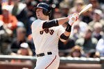 SAN FRANCISCO, CA - APRIL 13:  Buster Posey #28 of the San Francisco Giants bats against the Pittsburgh Pirates at AT&T Park on April 13, 2012 in San Francisco, California.  (Photo by Ezra Shaw/Getty Images)