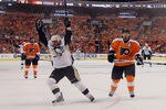 PHILADELPHIA, PA - APRIL 18:  Steve Sullivan #26 of the Pittsburgh Penguins scores a powerplay goal at 10:55 of the second period against the Philadelphia Flyers in Game Four of the Eastern Conference Quarterfinals during the 2012 NHL Stanley Cup Playoffs at Wells Fargo Center on April 18, 2012 in Philadelphia, Pennsylvania.  The Penguins defeated the Flyers 10-3. (Photo by Bruce Bennett/Getty Images)
