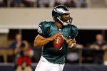 ARLINGTON, TX - JANUARY 03:  Quarterback Donovan McNabb #5 of the Philadelphia Eagles at Cowboys Stadium on January 3, 2010 in Arlington, Texas.  (Photo by Ronald Martinez/Getty Images)