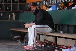 SAN FRANCISCO, CA - SEPTEMBER 04:  Brian Wilson #38 of the San Francisco Giants sits in the dugout during their game against the Arizona Diamondbacks at AT&T Park on September 4, 2011 in San Francisco, California.  (Photo by Ezra Shaw/Getty Images)