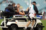 ADELAIDE, AUSTRALIA - MAY 29:  Brett Ebert of the Power is taken off the field with suspected concussion during the round 10 AFL match between Port Adelaide Power and the Richmond Tigers at AAMI Stadium on May 29, 2010 in Adelaide, Australia.  (Photo by Morne de Klerk/Getty Images)