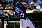 SURPRISE, AZ - MARCH 11:  Adrian Beltre #29 of the Texas Rangers plays against the Cleveland Indians during a spring training baseball game at Surprise Stadium on March 11, 2012 in Surprise, Arizona.  (Photo by Kevork Djansezian/Getty Images)