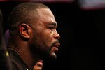 ATLANTA, GA - APRIL 21:  Rashad Evans reacts after being defeated by Jon Jones in a unanimous decision in their light heavyweight title bout for UFC 145 at Philips Arena on April 21, 2012 in Atlanta, Georgia.  (Photo by Kevin C. Cox/Getty Images)