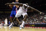NEWARK, NJ - MARCH 07:  Kris Humphries #43 of the New Jersey Nets controls a rebound against Reggie Evans #30 of the Los Angeles Clippers at Prudential Center on March 7, 2012 in Newark, New Jersey. NOTE TO USER: User expressly acknowledges and agrees that, by downloading and or using this photograph, User is consenting to the terms and conditions of the Getty Images License Agreement.  (Photo by Chris Chambers/Getty Images)
