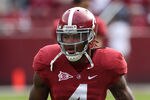 TUSCALOOSA, AL - NOVEMBER 19:  Defensive back Mark Barron #4 of the Alabama Crimson Tide runs some practice drills before the game against the Georgia Southern Eagles at Bryant-Denny Stadium on November 19, 2011 in Tuscaloosa, Alabama.  (Photo by Mike Zarrilli/Getty Images)