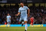 MANCHESTER, ENGLAND - APRIL 11:  Sergio Aguero of Manchester City celebrates scoring the opening goal during the Barclays Premier League match between Manchester City and West Bromwich Albion at the Etihad Stadium on April 11, 2012 in Manchester, England. (Photo by Alex Livesey/Getty Images)