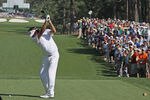 AUGUSTA, GA - APRIL 08:  Bubba Watson hits his tee shot on the seventh hole during the final round of The Masters at Augusta National Golf Club on April 8, 2012 in Augusta, Georgia.  (Photo by Scott Halleran/Getty Images for Golfweek)