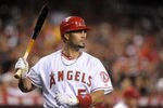 ANAHEIM, CA - APRIL 16:  Albert Pujols #5 of the Los Angeles Angels waits to bat against the Oakland Athletics at Angel Stadium of Anaheim on April 16, 2012 in Anaheim, California.  (Photo by Harry How/Getty Images)