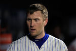 NEW YORK, NY - APRIL 23: Jason Bay #44 of the New York Mets looks on from the dugout against the San Francisco Giants at Citi Field on April 23, 2012 in the Flushing neighborhood of the Queens borough of New York City.  (Photo by Chris Trotman/Getty Images)