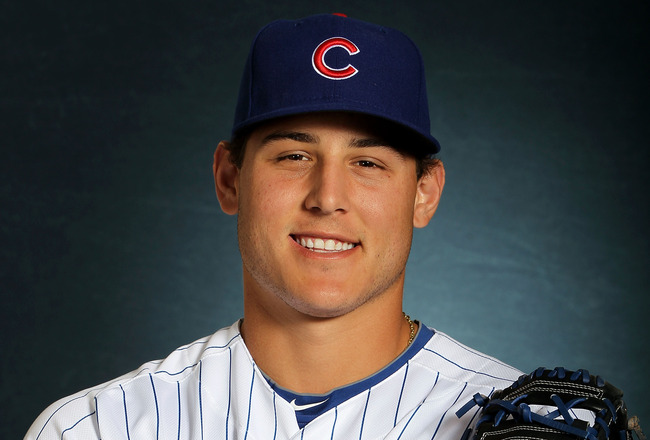 MESA, AZ - FEBRUARY 27:  Anthony Rizzo #44 of the Chicago Cubs poses during spring training photo day on February 27, 2012 in Mesa, Arizona.  (Photo by Jamie Squire/Getty Images)