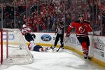 NEWARK, NJ - APRIL 24:  Travis Zajac #19 of the New Jersey Devils celebrates after he scored the game-winning goal in overtime against the Florida Panthers in Game Six of the Eastern Conference Quarterfinals during the 2012 NHL Stanley Cup Playoffs at Prudential Center on April 24, 2012 in Newark, New Jersey. The Devils won 3-2 in overtime. (Photo by Bruce Bennett/Getty Images)