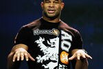 LAS VEGAS, NV - JANUARY 10:  UFC fighter Alistair 'The Reem' Overeem speaks during a presentation by Qualcomm at the 2012 International Consumer Electronics Show at The Venetian on January 10, 2012 in Las Vegas, Nevada. CES, the world's largest annual consumer technology trade show, runs through January 13 and is expected to feature 2,700 exhibitors showing off their latest products and services to about 140,000 attendees.  (Photo by Kevork Djansezian/Getty Images)