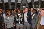 NEW YORK, NY - APRIL 25:  (Front L-R) NFL Draft prospects Trent Richardson, Robert Griffin III, Andrew Luck and Justin Blackmon visit the NYSE Trading Floor at New York Stock Exchange on April 25, 2012 in New York City.  (Photo by Slaven Vlasic/Getty Images)