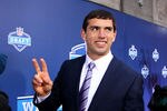 NEW YORK, NY - APRIL 26:  Quarterback prospect Andrew Luck from Stanford arrives on the red carpet during the 2012 NFL Draft at Radio City Music Hall on April 26, 2012 in New York City.  (Photo by Al Bello/Getty Images)