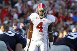 OXFORD, MS - OCTOBER 15:  Defensive back Mark Barron #4 of the Alabama Crimson Tide lines up against Mississippi on October 15, 2011 at Vaught- Hemingway Stadium in Oxford, Mississippi. (Photo by Butch Dill/Getty Images)