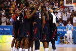 BEIJING - AUGUST 12:  The United States men's basketball team gathers after defeating Angola after the men's preliminary round basketball game at the Beijing Olympic Basketball Gymnasium during Day 4 of the Beijing 2008 Olympic Games on August 12, 2008 in Beijing, China.  (Photo by Jamie Squire/Getty Images)