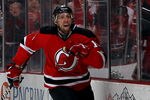 NEWARK, NJ - APRIL 24:  Travis Zajac #19 of the New Jersey Devils celebrates after he scored the game-winning goal in overtime against the Florida Panthers in Game Six of the Eastern Conference Quarterfinals during the 2012 NHL Stanley Cup Playoffs at Prudential Center on April 24, 2012 in Newark, New Jersey. The Devils won 3-2 in overtime. (Photo by Bruce Bennett/Getty Images)