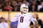 TEMPE, AZ - NOVEMBER 19:  Quarterback Nick Foles #8 of the Arizona Wildcats throws a pass during the college football game against the Arizona State Sun Devils at Sun Devil Stadium on November 19, 2011 in Tempe, Arizona. The Wildcats defeated the Sun Devils 31-27.  (Photo by Christian Petersen/Getty Images)