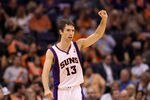 PHOENIX, AZ - APRIL 25:  Steve Nash #13 of the Phoenix Suns reacts during the NBA game against the San Antonio Spurs at US Airways Center on April 25, 2012 in Phoenix, Arizona.  The Spurs defeated the Suns 110-106.  NOTE TO USER: User expressly acknowledges and agrees that, by downloading and or using this photograph, User is consenting to the terms and conditions of the Getty Images License Agreement.  (Photo by Christian Petersen/Getty Images)