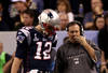 INDIANAPOLIS, IN - FEBRUARY 05:  Tom Brady #12 of the New England Patriots talks with head coach Bill Belichick against the New York Giants during Super Bowl XLVI at Lucas Oil Stadium on February 5, 2012 in Indianapolis, Indiana.  (Photo by Win McNamee/Getty Images)