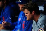 ATLANTA - APRIL 18: Lucas Duda #21 of the New York Mets relaxes in the dugout during the game against the Atlanta Braves at Turner Field on April 18, 2012 in Atlanta, Georgia. (Photo by Scott Cunningham/Getty Images)