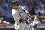 SEATTLE, WA - APRIL 22:  Alex Rios #51 of the Chicago White Sox breaks his bat on an RBI single in the eighth inning against the Seattle Mariners at Safeco Field on April 22, 2012 in Seattle, Washington. The White Sox defeated the Mariners 7-4. (Photo by Otto Greule Jr/Getty Images)