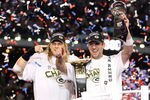 ARLINGTON, TX - FEBRUARY 06:  Super Bowl MVP Aaron Rodgers #12 of the Green Bay Packers holds up the Vince Lombardi Trophy as Clay Matthews #52 looks on after winning Super Bowl XLV 31-25 against the Pittsburgh Steelers at Cowboys Stadium on February 6, 2011 in Arlington, Texas.  (Photo by Al Bello/Getty Images)