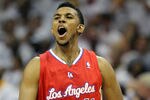 MEMPHIS, TN - APRIL 29:  Nick Young #11 of the  Los Angeles Clippers celebrates after making a three point shot against the Memphis Grizzlies in Game One of the Western Conference Quarterfinals in the 2012 NBA Playoffs at FedExForum on April 29, 2012 in Memphis, Tennessee.  NOTE TO USER: User expressly acknowledges and agrees that, by downloading and or using this photograph, User is consenting to the terms and conditions of the Getty Images License Agreement.  (Photo by Andy Lyons/Getty Images)