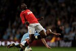 MANCHESTER, ENGLAND - APRIL 30:  Danny Welbeck of Manchester United is brought down by Nigel de Jong of Manchester City during the Barclays Premier League match between Manchester City and Manchester United at the Etihad Stadium on April 30, 2012 in Manchester, England. (Photo by Michael Regan/Getty Images)