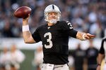OAKLAND, CA - JANUARY 01:  Carson Palmer #3 of the Oakland Raiders in action against the San Diego Chargers at O.co Coliseum on January 1, 2012 in Oakland, California.  (Photo by Ezra Shaw/Getty Images)