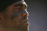SAN FRANCISCO - OCTOBER 08: Randy Moss #18 of the Oakland Raiders looks on in the fourth quarter against the San Francisco 49ers during an NFL game at Monster Park on October 8, 2006 in San Francisco, California.  (Photo by Jed Jacobsohn/Getty Images)